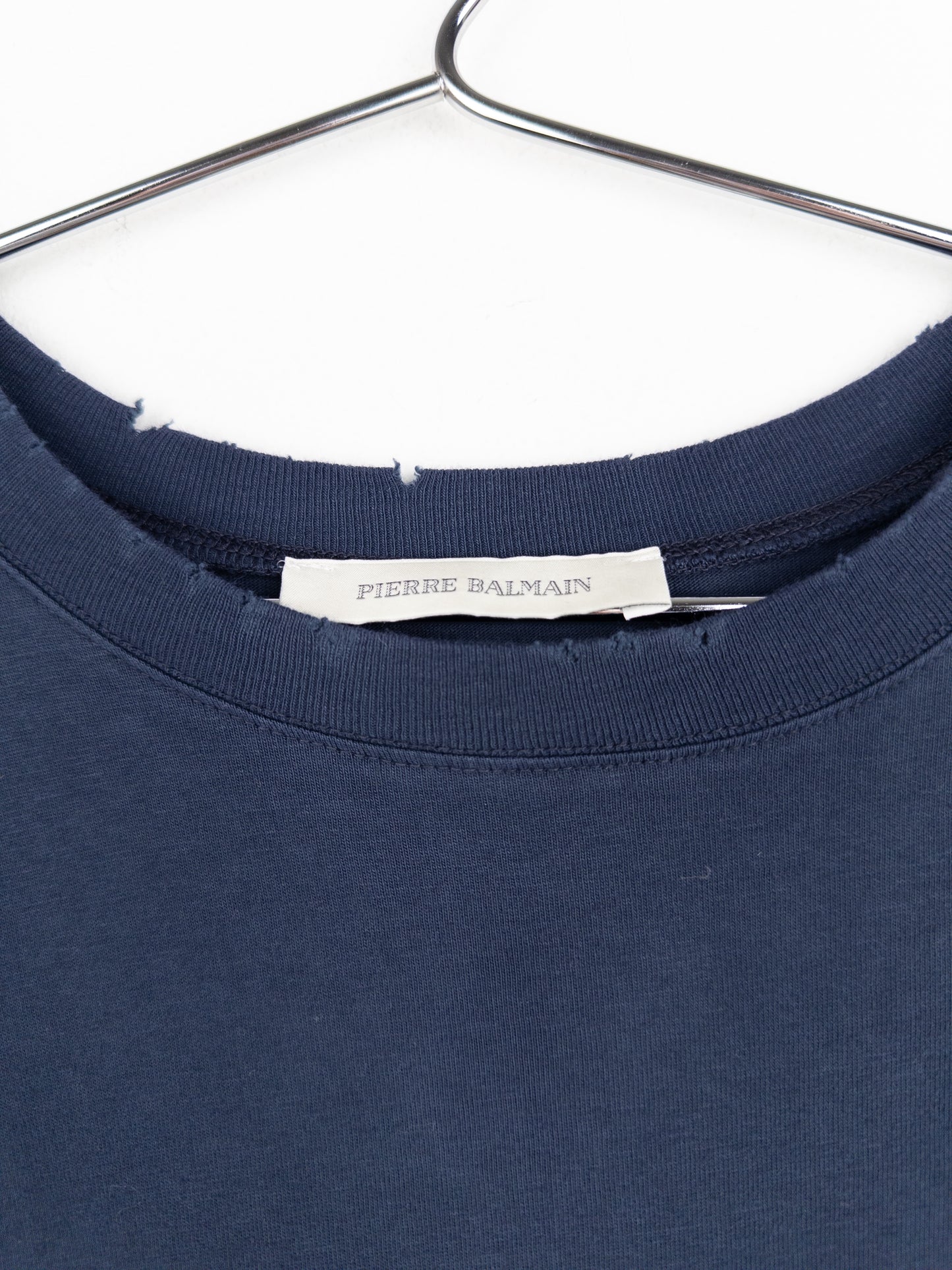 Balmain by Olivier Rousteing 2010s Distressed Henley Button Longsleeve Shirt