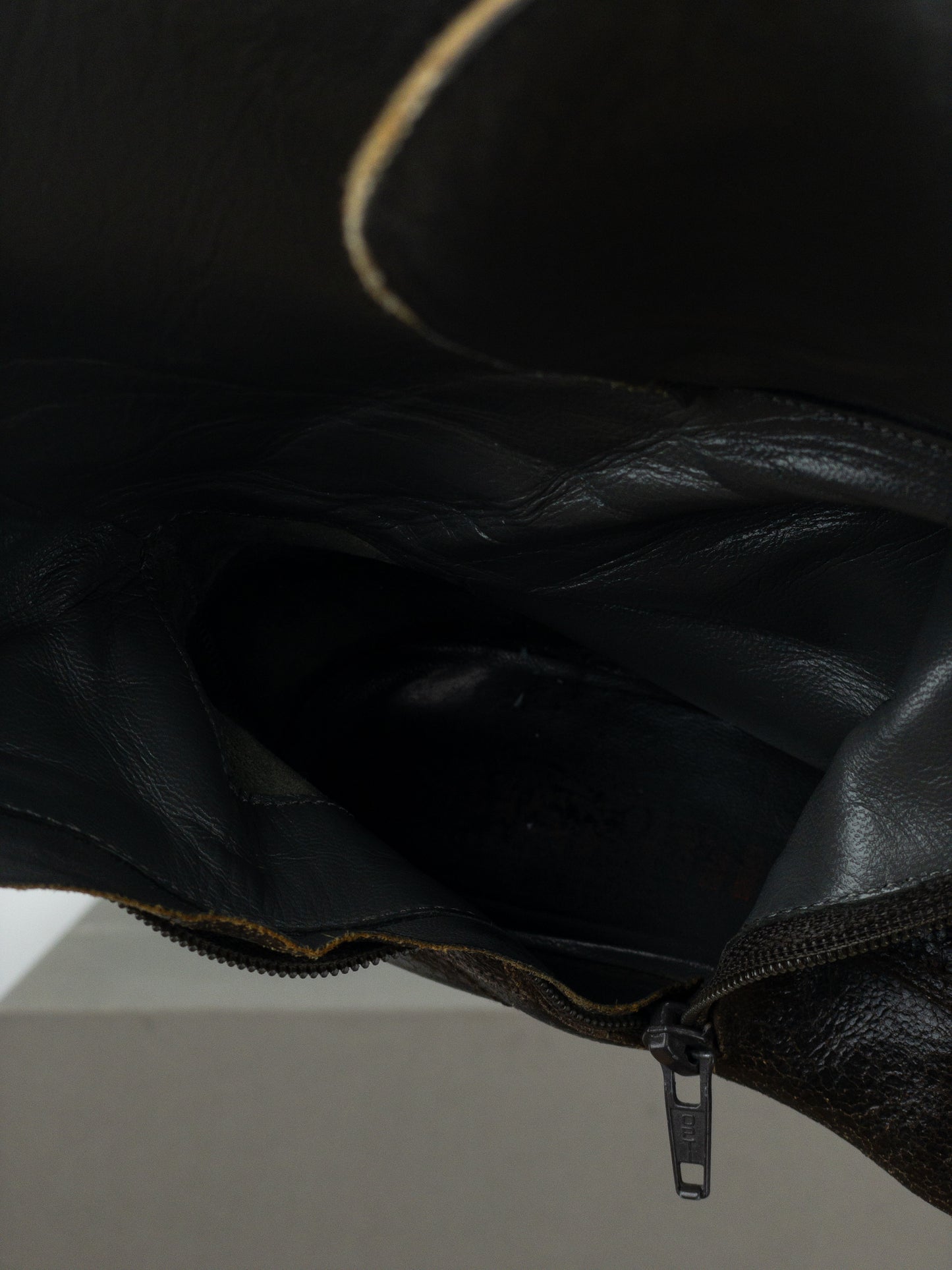 Miu Miu AW01 Cracked Leather Lace-Up Kitten Heel Boots