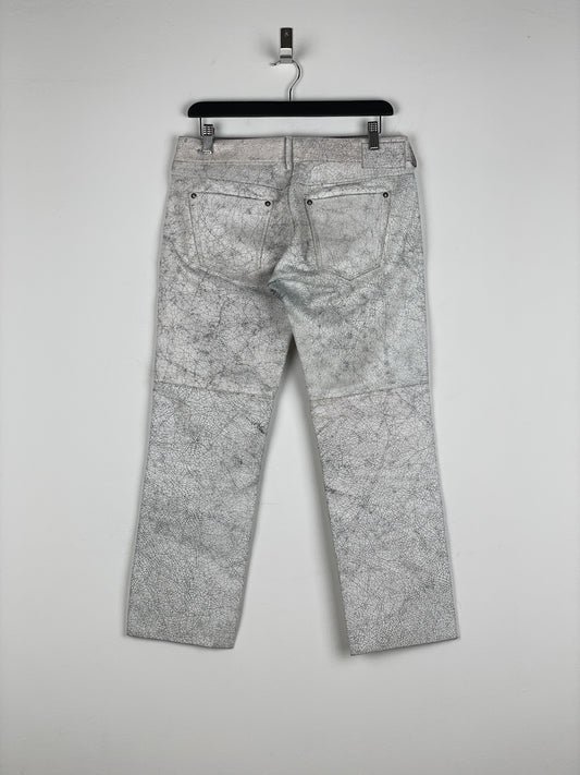Maison Margiela AW16 Cracked White Paint Leather Pants