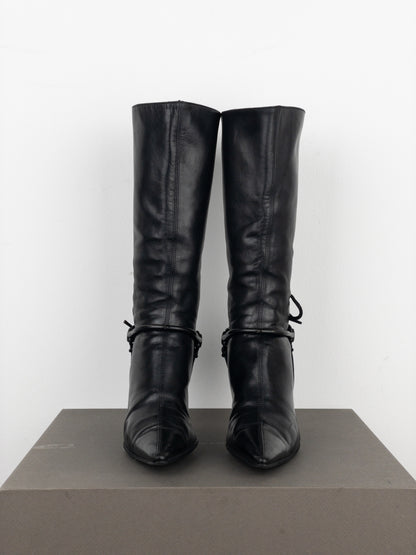 Gucci by Tom Ford AW99 Horsebit Stirrup Harness Riding Heel Boots