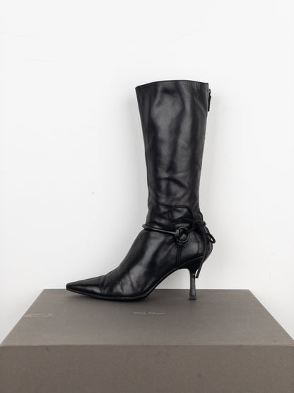 Gucci by Tom Ford AW99 Horsebit Stirrup Harness Riding Heel Boots