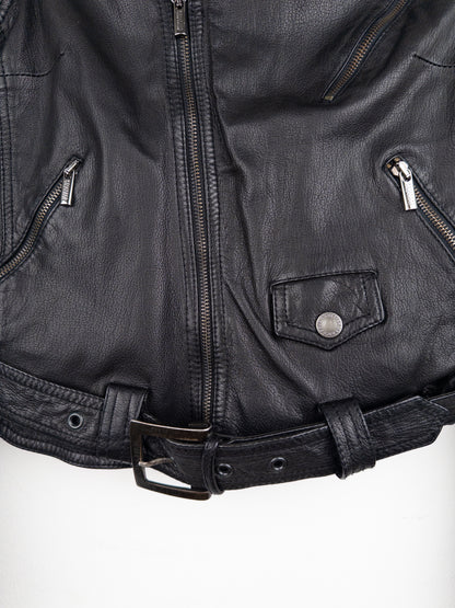 Jean Paul Gaultier 1990s Cropped Perfecto Leather Biker Jacket