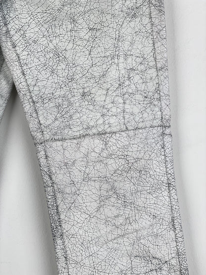 Maison Margiela AW16 Cracked White Paint Leather Pants