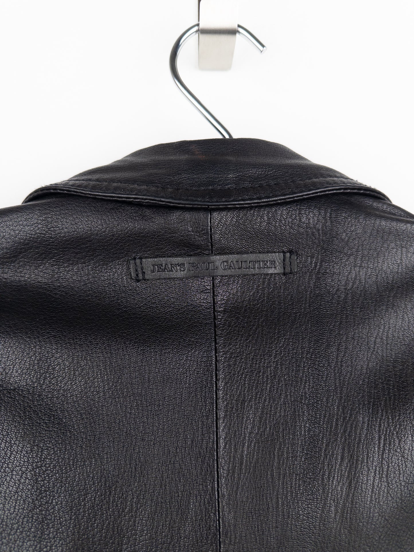 Jean Paul Gaultier 1990s Cropped Perfecto Leather Biker Jacket