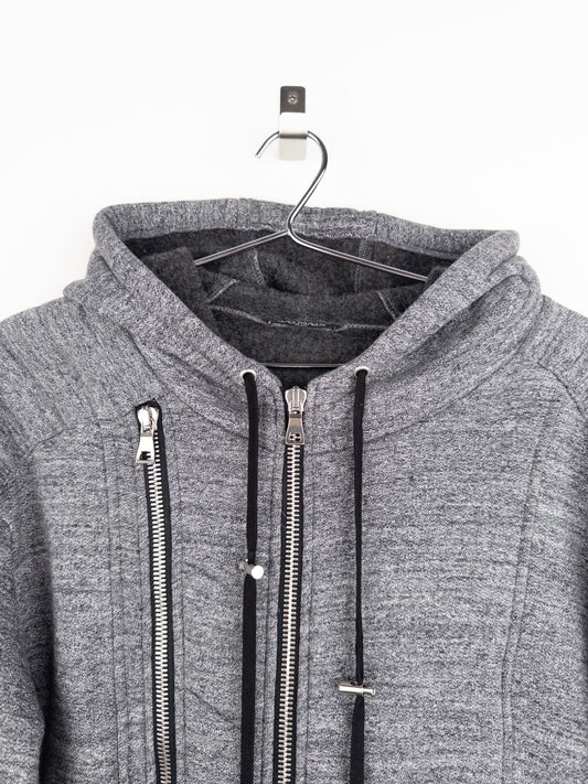 Balmain by Olivier Rousteing 2010s Double-Zip Biker Hoodie Jacket – photo 3
