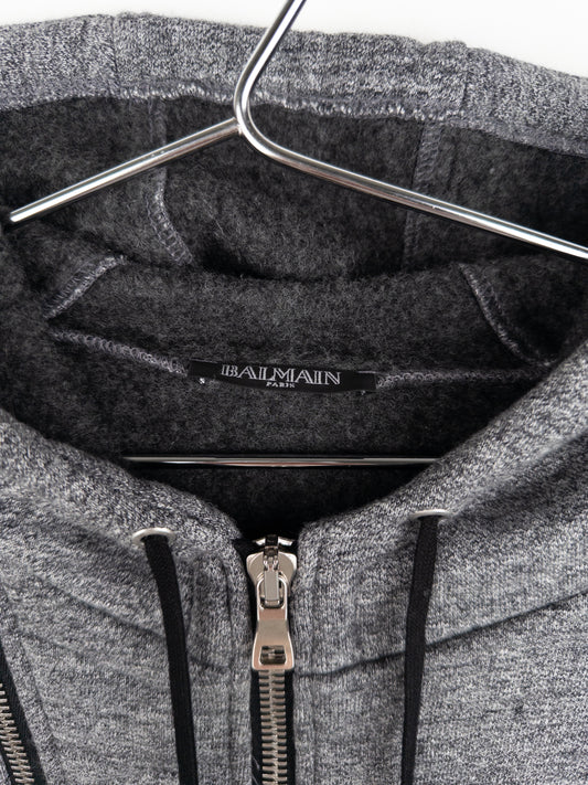 Balmain by Olivier Rousteing 2010s Double-Zip Biker Hoodie Jacket – photo 7