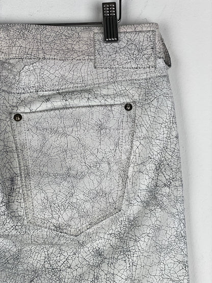 Maison Margiela AW16 Cracked White Paint Leather Pants