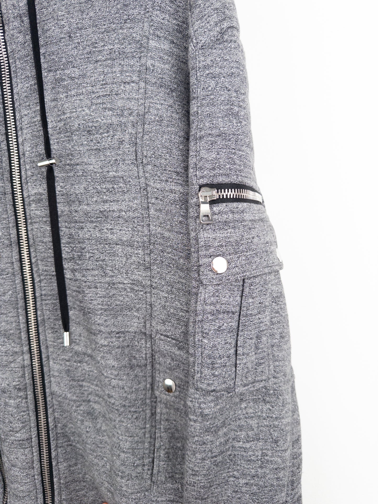 Balmain by Olivier Rousteing 2010s Double-Zip Biker Hoodie Jacket