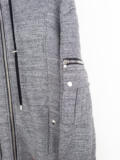 Balmain by Olivier Rousteing 2010s Double-Zip Biker Hoodie Jacket