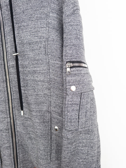 Balmain by Olivier Rousteing 2010s Double-Zip Biker Hoodie Jacket – photo 5