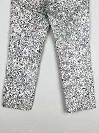 Maison Margiela AW16 Cracked White Paint Leather Pants