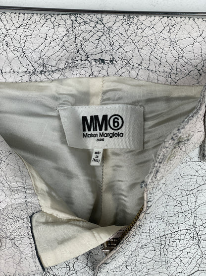 Maison Margiela AW16 Cracked White Paint Leather Pants