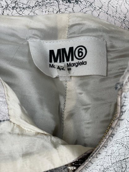 Maison Margiela AW16 Cracked White Paint Leather Pants