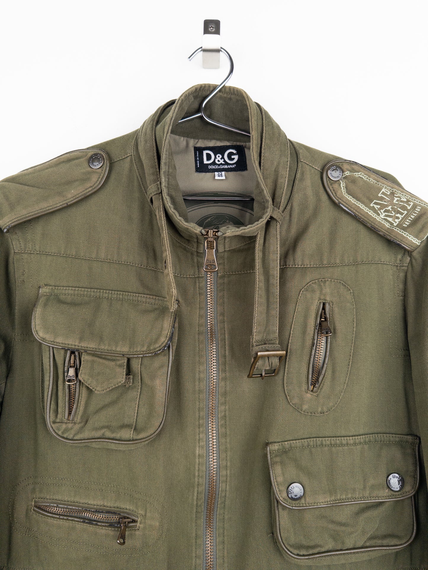 Dolce & Gabbana AW03 Multi-Pocket Military Cargo Field Jacket