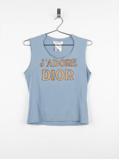 Dior by Galliano AW03 ‘Jadore Dior’ Embroidery Tank Top