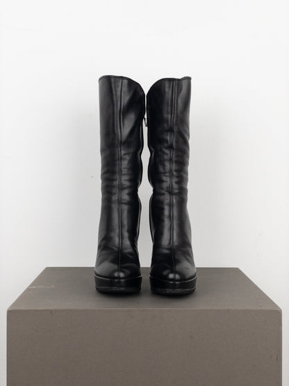 Prada 2000s Mid-Calf Heel Boots