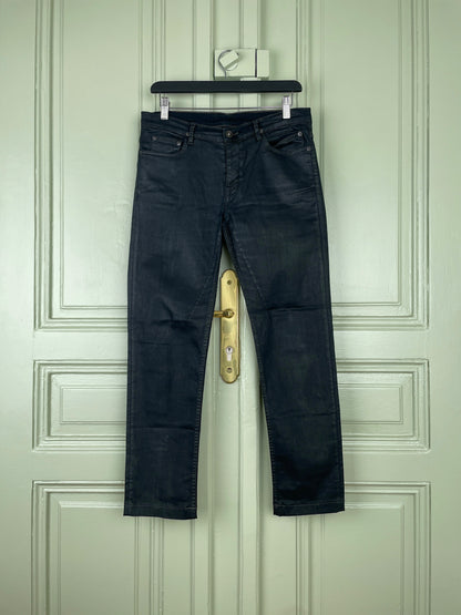 Rick Owens DRKSDHW 2000s Waxed Berlin Cut Denim Jeans