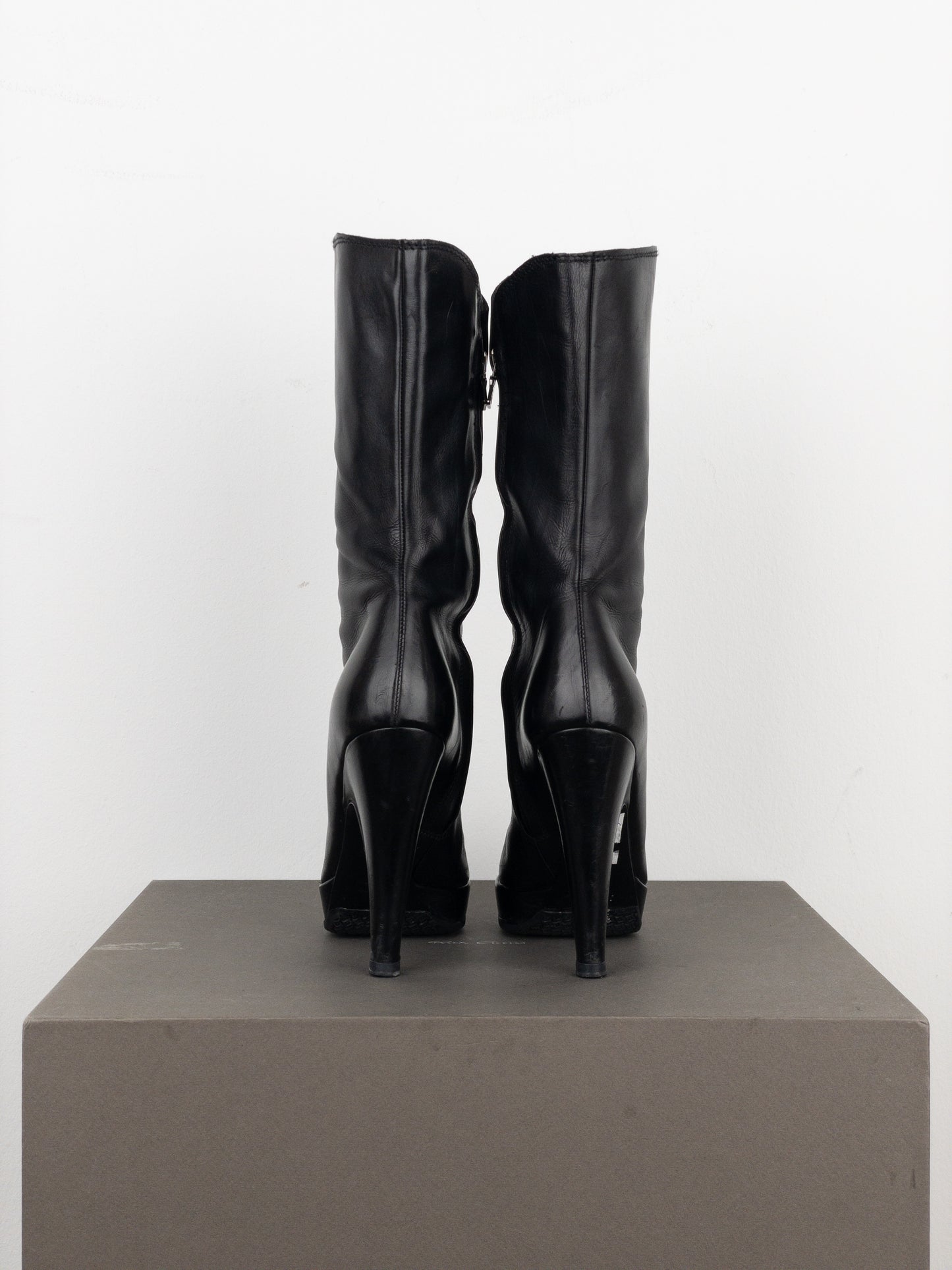 Prada 2000s Mid-Calf Heel Boots