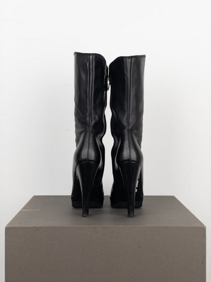 Prada 2000s Mid-Calf Heel Boots