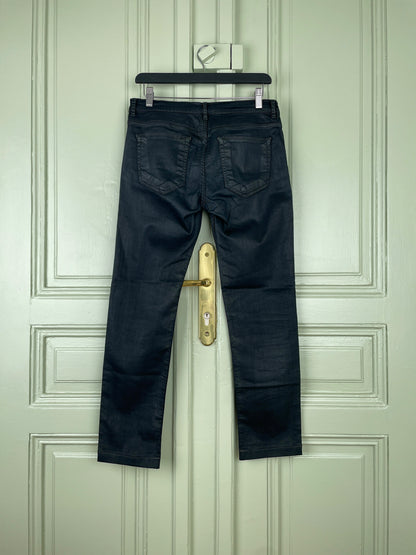 Rick Owens DRKSDHW 2000s Waxed Berlin Cut Denim Jeans