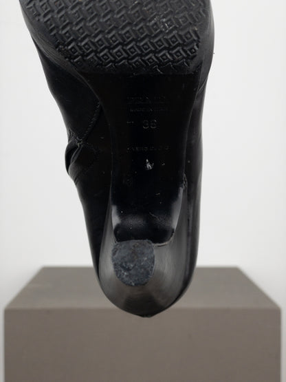 Prada 2000s Mid-Calf Heel Boots