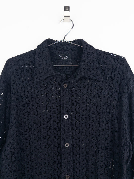 Gucci by Tom Ford SS96 Lace Button-Up Shirt Dress – photo 3