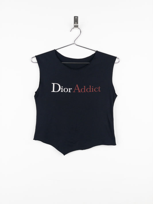 Dior by Galliano 2000s ‘Dior Addict’ Cut Off Tank Top