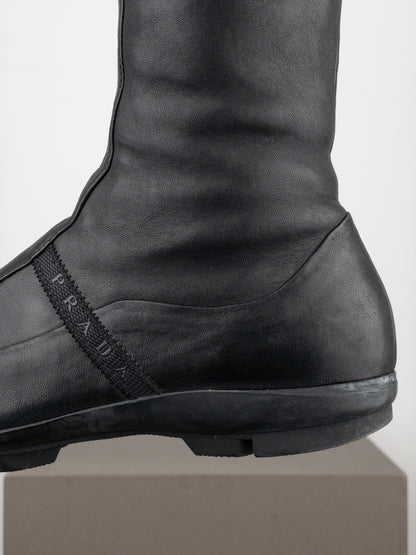 Prada AW99 Knee-High Linea Rossa Sports Cleat Boots