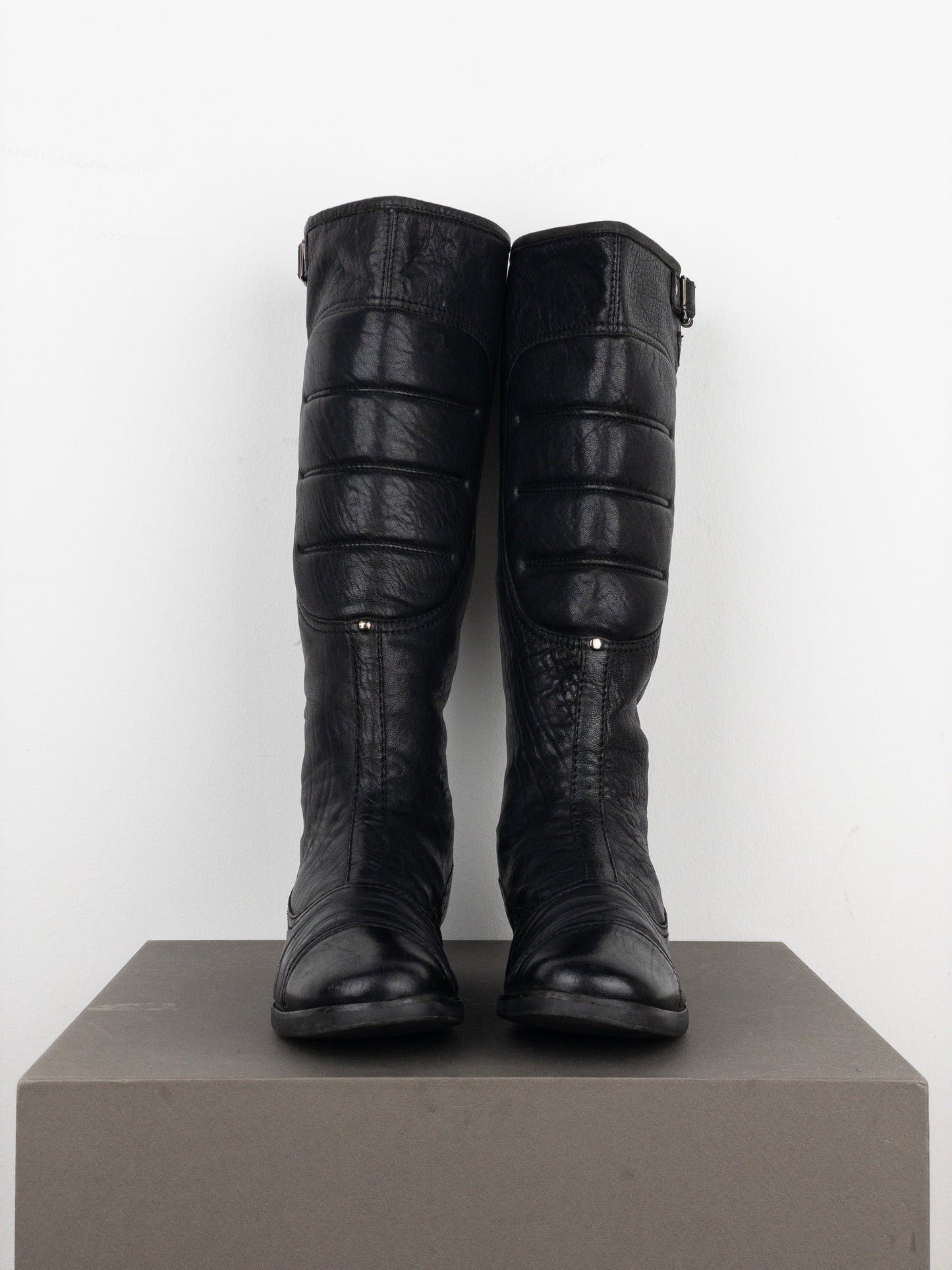Miu Miu 2000s Knee-High Moto Biker Boots