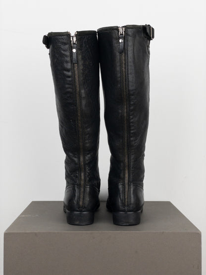 Miu Miu 2000s Knee-High Moto Biker Boots