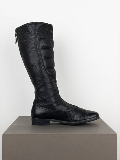 Miu Miu 2000s Knee-High Moto Biker Boots