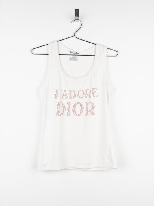 Dior by Galliano 2000s ‘Jadore Dior’ Monogram Tank Top
