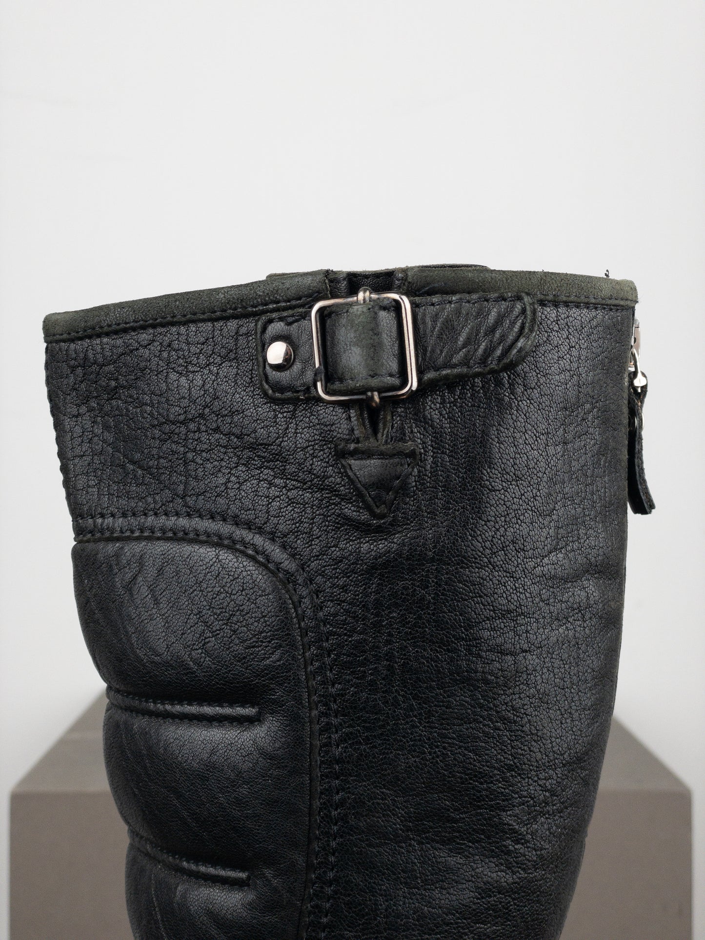 Miu Miu 2000s Knee-High Moto Biker Boots