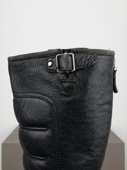 Miu Miu 2000s Knee-High Moto Biker Boots