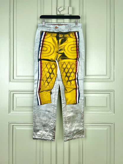 Jean Paul Gaultier AW99 Trompe L'Oeil Moto Pants