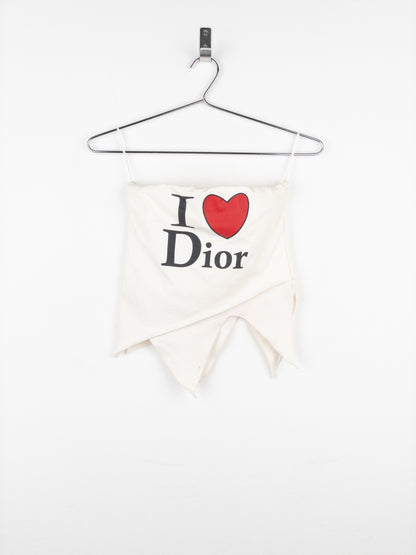 Dior by Galliano AW03 ‘I Love Dior’ Fringe Tube Top