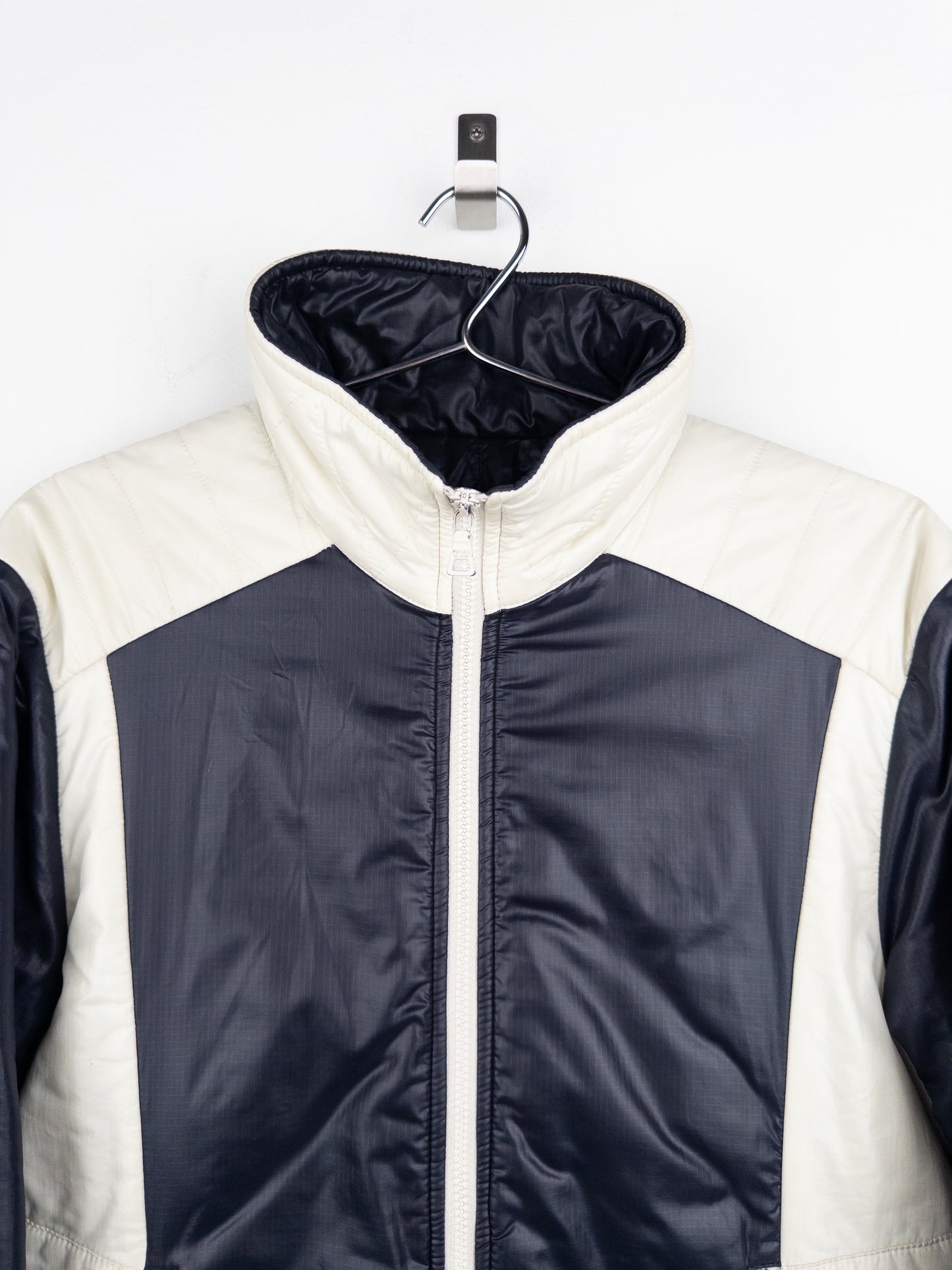 Prada AW08 Linea Rossa Sports Biker Shirring Puffer Jacket