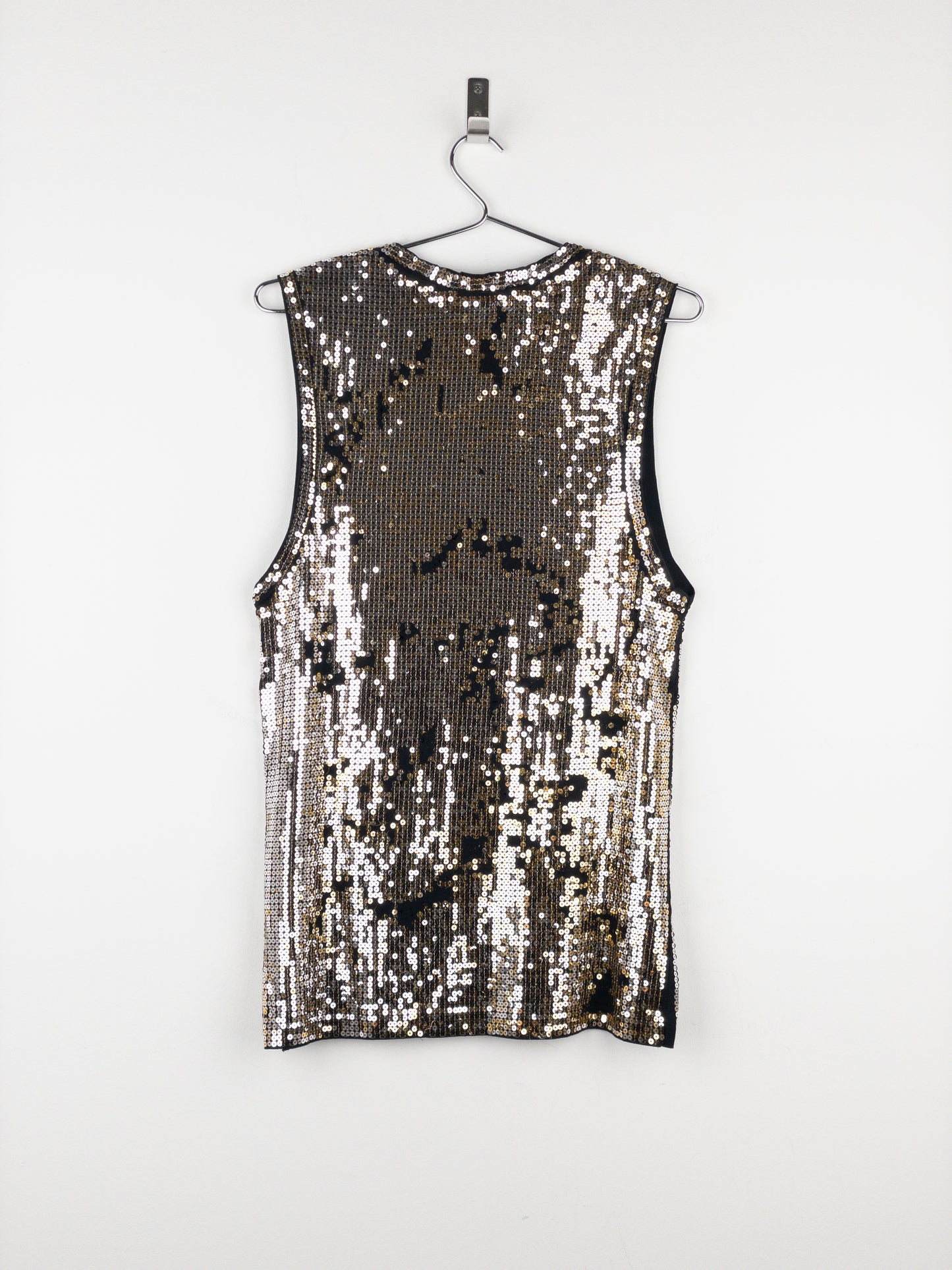 Balmain by Decarnin AW10 Distressed Sequin Tank Top