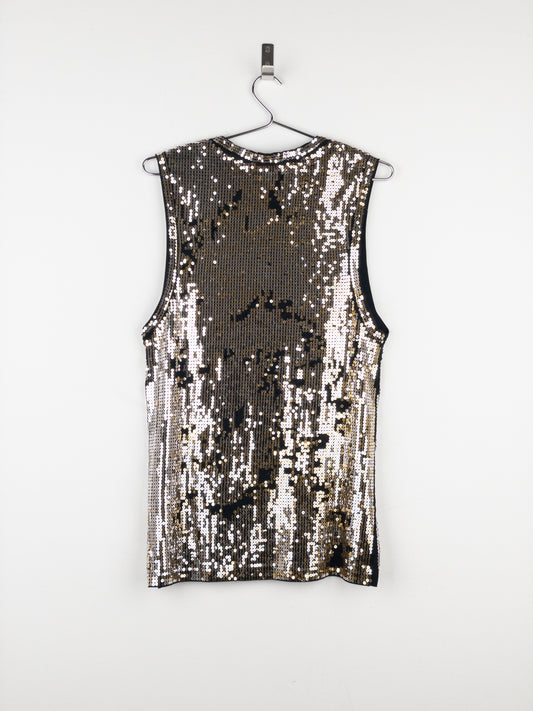 Balmain by Decarnin AW10 Distressed Sequin Tank Top