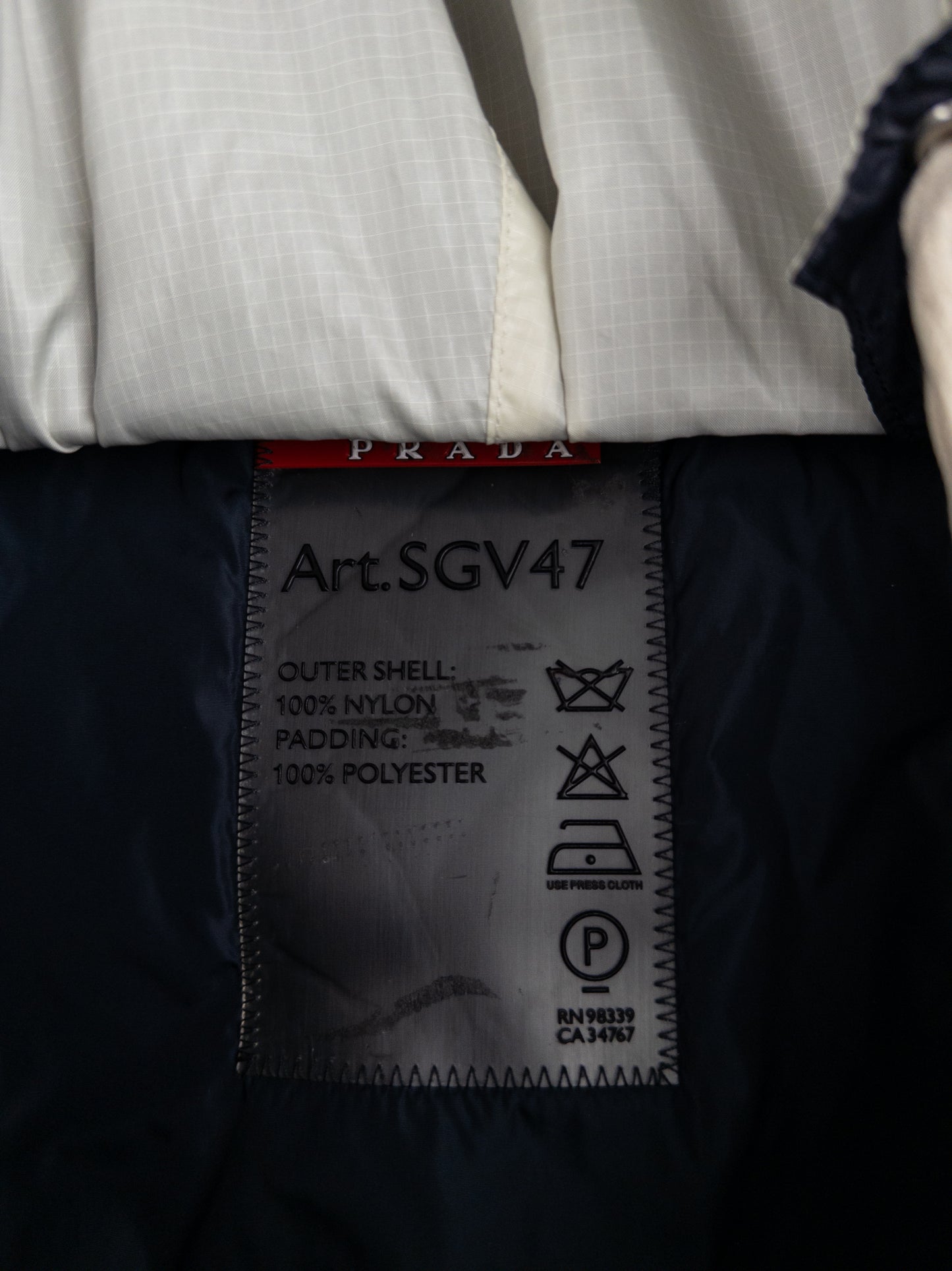 Prada AW08 Linea Rossa Sports Biker Shirring Puffer Jacket