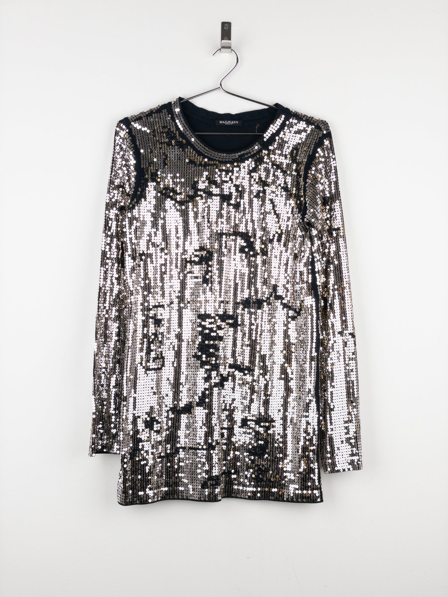 Balmain by Decarnin AW10 Distressed Sequin Longsleeve Shirt