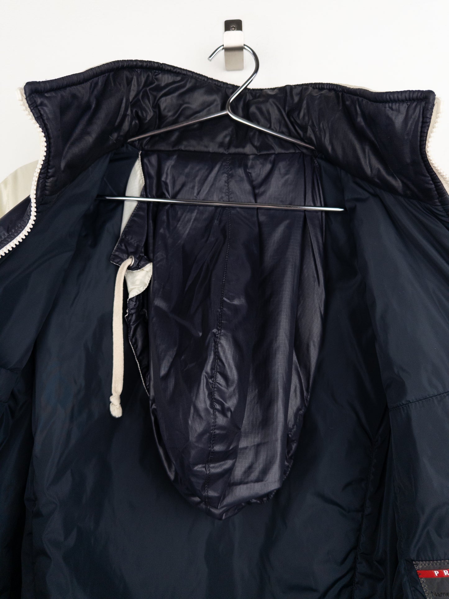 Prada AW08 Linea Rossa Sports Biker Shirring Puffer Jacket