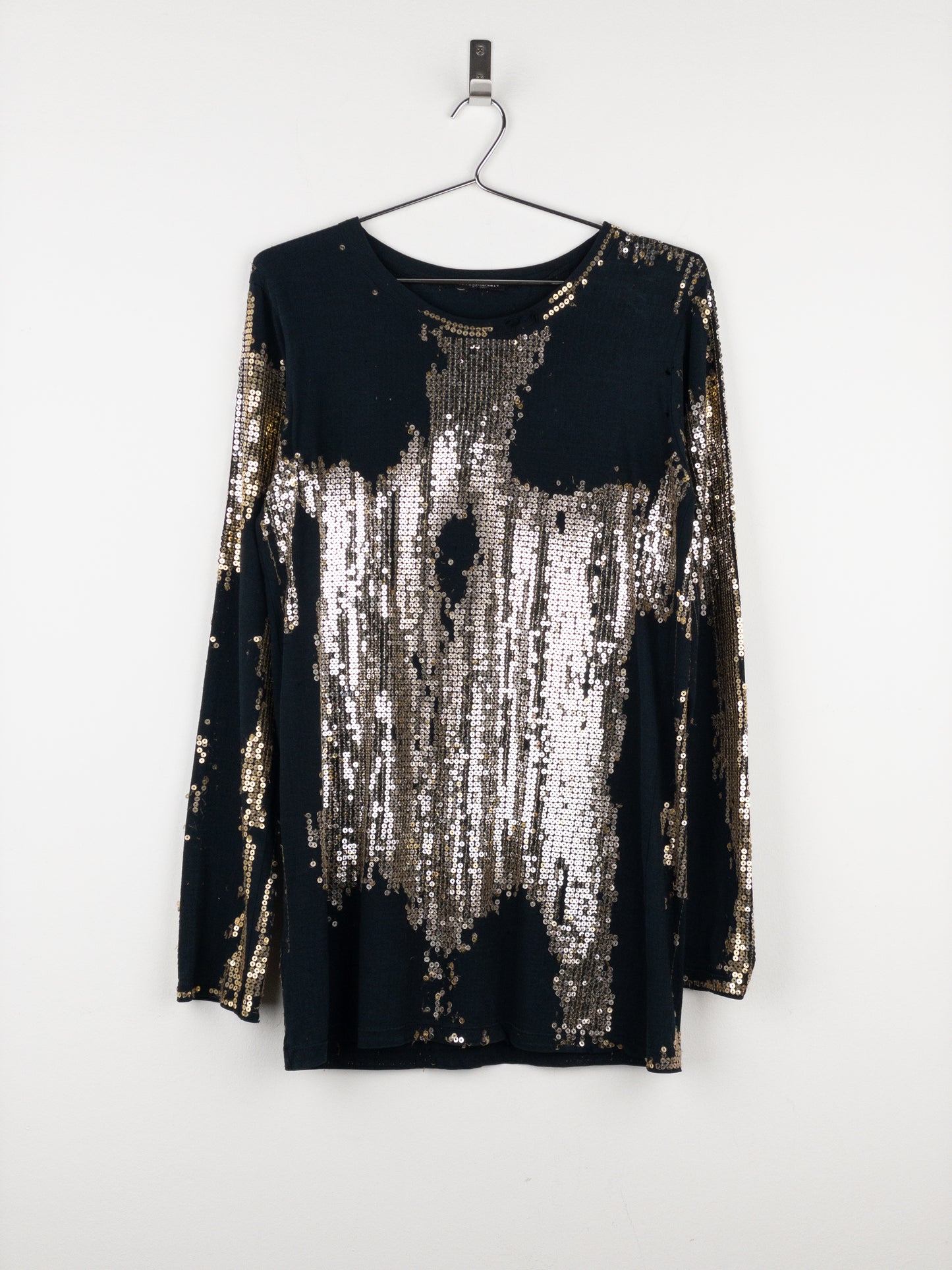 Balmain by Decarnin AW10 Distressed Sequin Longsleeve Shirt