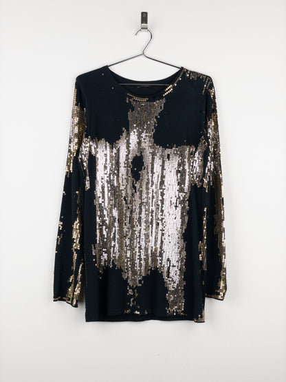 Balmain by Decarnin AW10 Distressed Sequin Longsleeve Shirt