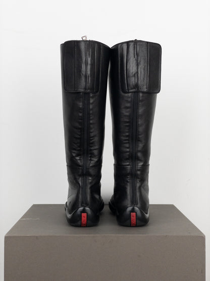 Prada AW99 Knee-High Linea Rossa Sports Boots