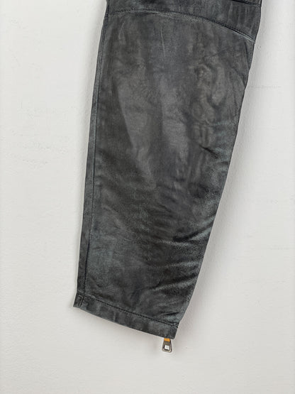 Balmain Decarnin Leather Cargo Biker Pants