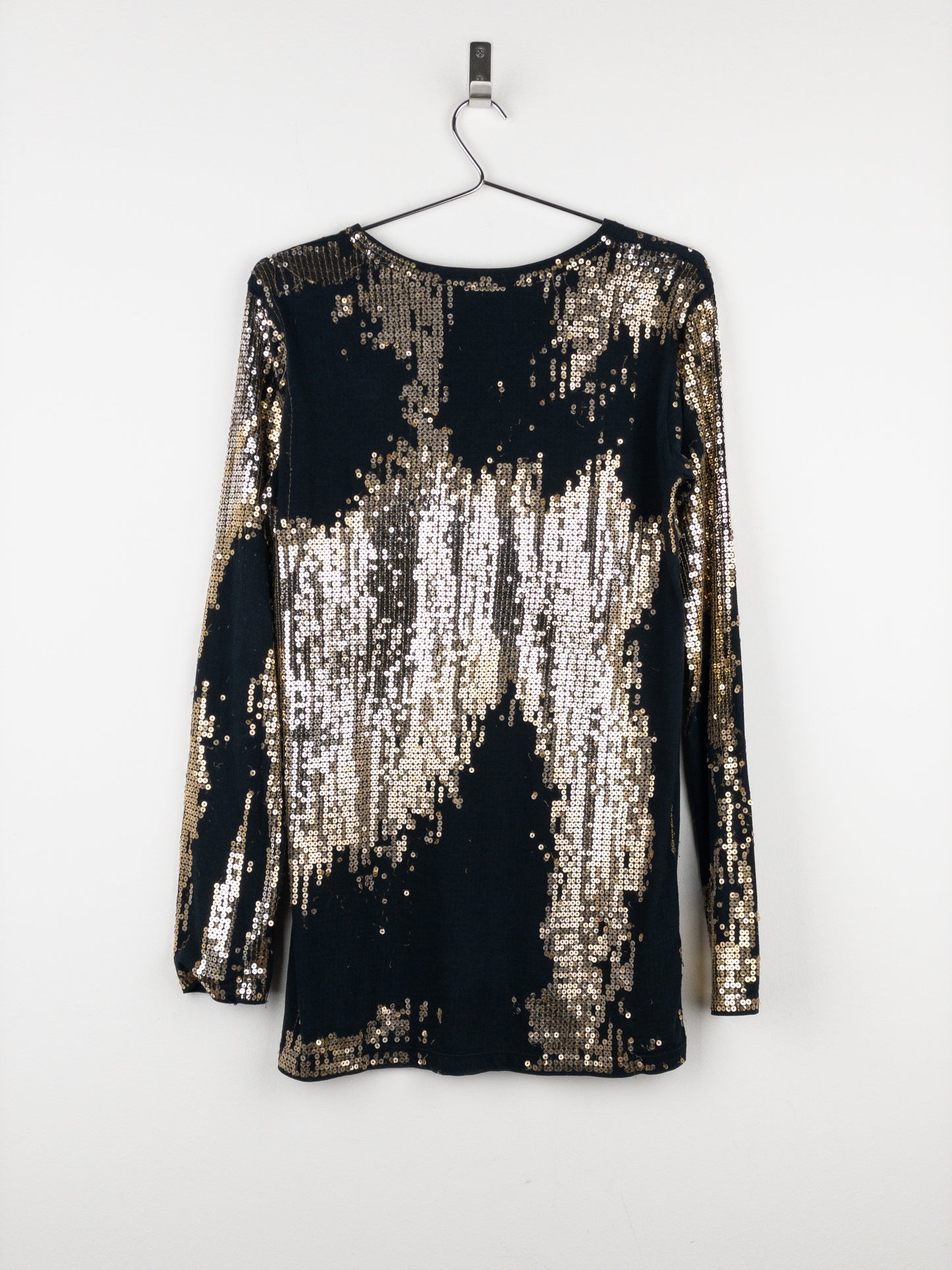 Balmain by Decarnin AW10 Distressed Sequin Longsleeve Shirt