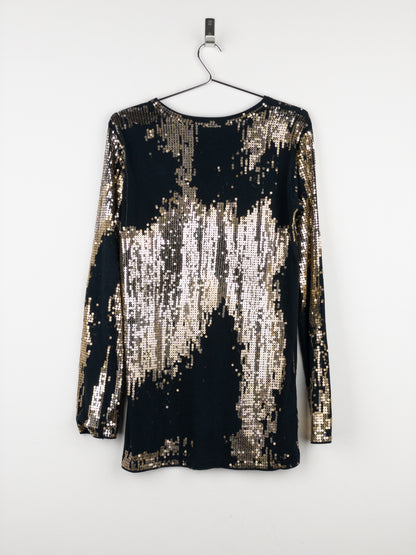 Balmain by Decarnin AW10 Distressed Sequin Longsleeve Shirt