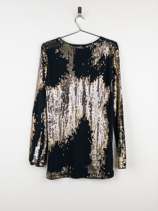 Balmain by Decarnin AW10 Distressed Sequin Longsleeve Shirt