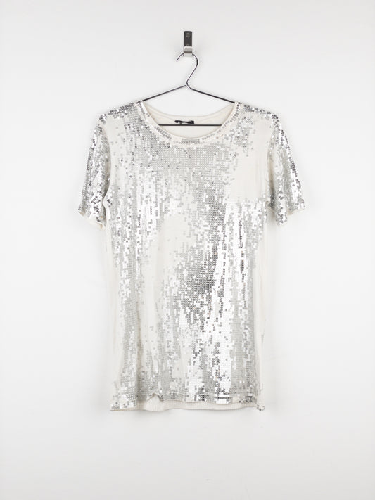 Balmain by Decarnin AW10 Distressed Sequin T-Shirt